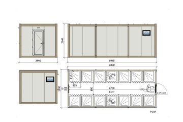 KWD 141 300x700 Shower Container