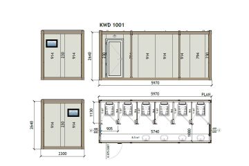 KW6 230X600 Toilet Container