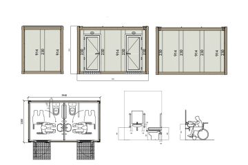 K2001 Disabled Toilet Container