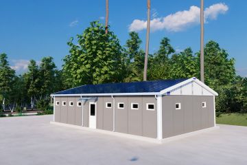 Modular WC-Shower with Dressing Room